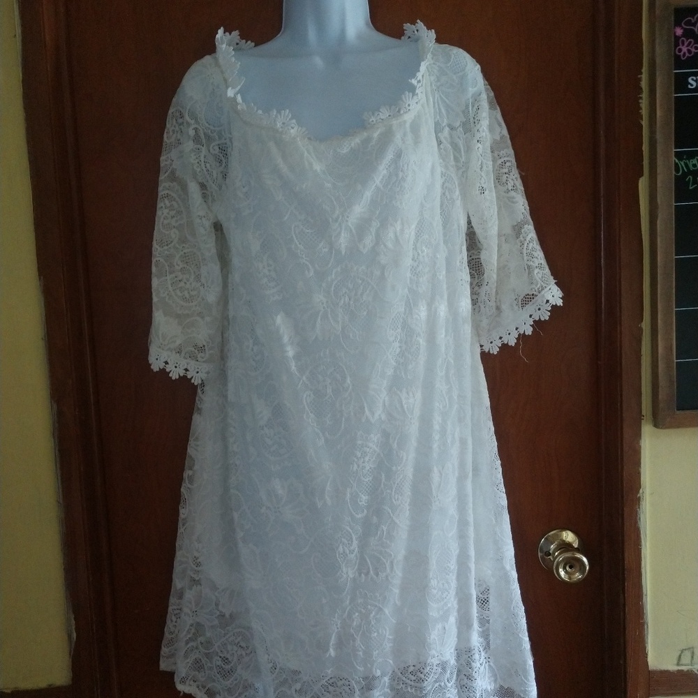 Miholl lace white dress